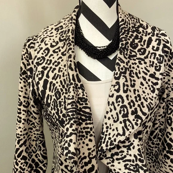 Calvin Klein Animal Print Open Jacket - Picture 3 of 7